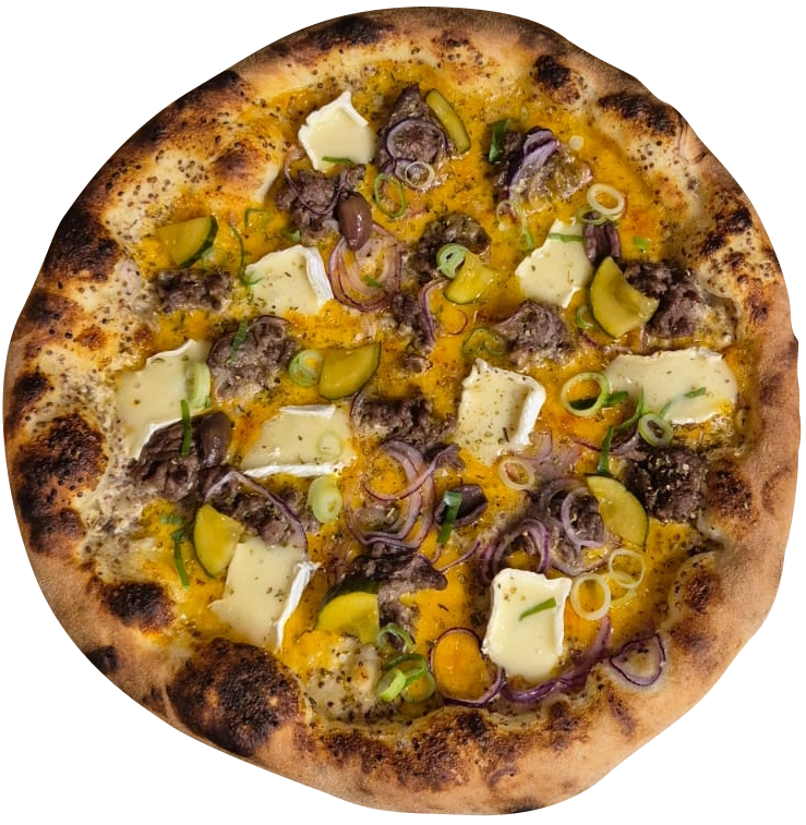 pizza fait à sollies avec un gout burger